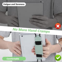 E-reader, geschikt voor tablets van 6-8 inch, met polsbandje als standaard, flexibel ontwerp, gemaakt van PU-leer, roze. — thumbnail 4