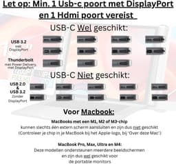 16" - Portable Monitor - Laptopscherm: 12-17.3" - Draagbare Monitoren - Beeldscherm - Inclusief Beschermhoes - 1920x1200P - 60 Hz - HDMI & USB-C - Grijs — thumbnail 2
