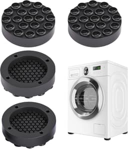 Set van 4 Vibro-isolerende Voetjes voor Wasmachine en Droger - Antislip Trillingsdempers (Zwart, 45 mm Binnenmaat) — thumbnail 1