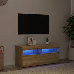 TV Meubel met LED Verlichting Sonoma Eiken - Compact & Modern Dressoir — thumbnail 4