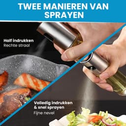 Olijfolie Sprayer - Inclusief Trechters & Reinigingsborstels - Navulbaar - Olie Sprayer - Voor Airfryer, Pan & BBQ - Set van 2 — thumbnail 3