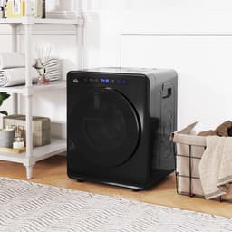 HOMCOM Wasdroger Roestvrij staal, ABS 49L x 43B x 61H cm Zwart — thumbnail 9