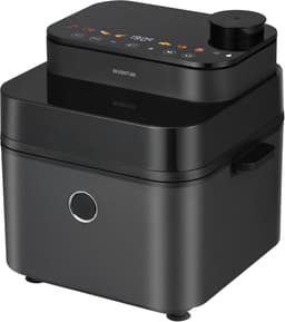 Inventum GF730HLDB Airfryer XXL - 7,3L - Crispy- & stoomfunctie - Kijkvenster - 8 programma's - 80-200 °C - PFAS-vrij - Tot 6 personen - Grijs/Zwart — thumbnail 1