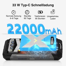DOOGEE VMAX PLUS 5G - Robuuste Smartphone - Robuuste Telefoon - 36 GB ROM + 512 GB ROM - 22000 mAh/33 W- 200 MP + 32 MP + 20 MP nachtzicht - 6,58 inch FHD+ 120 Hz IPS - NFC - Face ID - Wi-Fi 6 - dubbele luidsprekers - Zwart — thumbnail 7
