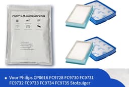 Replacements® filterset – Geschikt voor Philips PowerPro Expert | 2x Uitblaasfilter + 2x Motorfilter — thumbnail 8