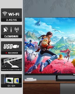 TuTu Google TV - LED HD - 32 Inch/82 cm - Frameless Design - Tripple Tuner DVB-T/T2/S/S2/C - HDMI x3, USB x2, CI+ - Geassembleerd in Eindhoven - TUG32HQ1 — thumbnail 7