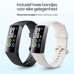 Siltcon® Activity Tracker Pro – Stappenteller Horloge - Hartslagmeter – Bloeddrukmeter - Slaapmonitor - Saturatiemeter – Sporthorloge – Smartwatch Dames, Heren & Kinderen - Universeel - RVS - Elke pols - Incl. 2 Bandjes — thumbnail 8