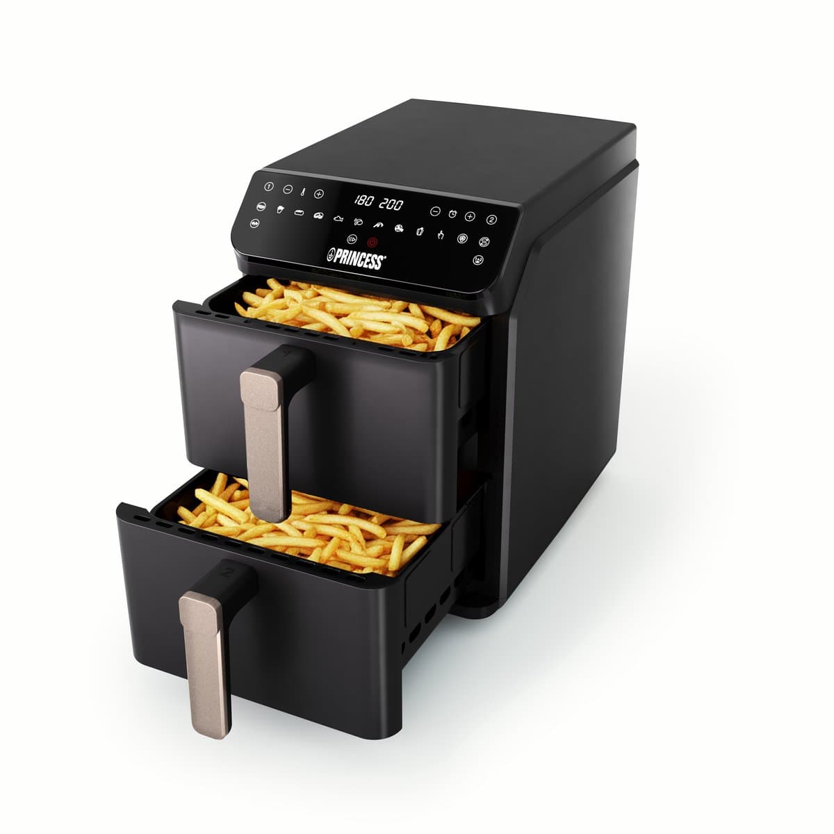 Princess Heteluchtfriteuse - 182278 - 3000W - Stack Airfryer 11,2liter - PFAS-Vrij - 2 lades (Sync) - 11 Bakprogramma's - Bespaart 45% ruimte - Dubbele gestapelde lades — afbeelding 1
