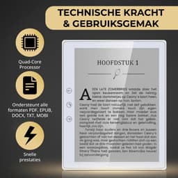 Veloura ereader - e reader met Hoesje voor E books - 32GB E-Readers - E-reader Nederlandstalig - Online luisterboeken & audio — thumbnail 4