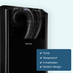 Auronic Mobiele Airco - 10.000 BTU - 4-in-1 - Airconditioning met 2 Raamafdichtingskits - Ventilator - Ontvochtiger - Tot 25m² - Zwart — thumbnail 6
