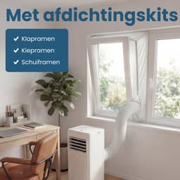 Auronic Mobiele Airco - 9.000 BTU - 3-in-1 - Airconditioning met 2 Raamafdichtingskits - Ventilator - Ontvochtiger - tot 25m² koelen - Wit — thumbnail 8