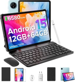 DOOGEE TAB A9 VIP - Tablet - 9 GB RAM + 64 GB ROM (2TB/TF) - 10,1" HD IPS - Android 15 - 6580 mAh - 5G WiFi - Face ID - met toetsenbord en stylus - dubbele luidspreker - Blauw — thumbnail 1