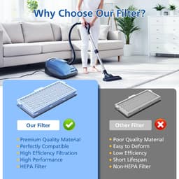 Namajunas - 3 Stuks Actieve HEPA Filter - Stofzuigeraccessoires - Geschikt voor Miele Stofzuiger Onderdelen - Geschikt voor Miele Compact C1 & C2, Complete C2 & C3, S8340, S4, S5, S6, S8, S4000–S8999 en Guard L1/ M1/ S1 stofzuigers — thumbnail 4