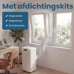 Auronic Mobiele Airco - 7.000 BTU - 3-in-1 - Airconditioning met 2 Raamafdichtingskits - Ventilator - Ontvochtiger - Tot 20m² - Wit — thumbnail 8
