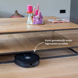 TONIHOMI® M30 - Robotstofzuiger met dweilfunctie - Robotstofzuiger met laadstation - LDS Laser navigatie - Robotstofzuiger huisdieren - Dweilrobot - Robotstofzuiger met app - Zwart — thumbnail 6