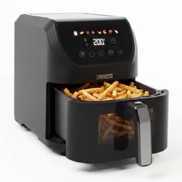 Princess Airfryer XL 182240 - Heteluchtfriteuse - BPA vrij - 5.5 liter - Kijkvenster - Touchscreen - 8 Programma's - Slank Ontwerp - 1500W - Inclusief Grillrek - Zwart - venster — thumbnail 1