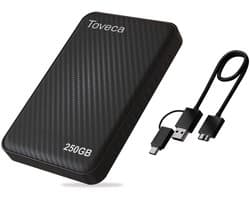 Toveca Externe harde schijf 250 GB - USB 3.0 Harde schijf extern - HDD