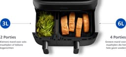 Philips 3000 series - Dual Basket Airfryer - NA350/00 - 9L — thumbnail 18