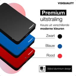 VisiQuality High-Speed Externe Harde Schijf 500 GB - Draagbare Harde Schijf USB 3.0 - Voor Windows & Mac - Xbox & PS4 games - Compact - Zwart — thumbnail 7