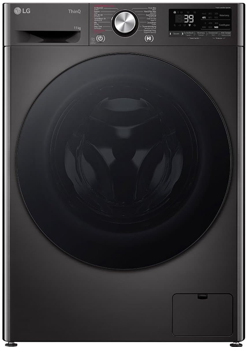 LG F4WR7011SYB wasmachine 11 kg met AI DD voor slimme stofverzorging - TurboWash 39 voor sneller wassen - hygiënisch wassen met stoom en ThinQ slimme bediening. Energieklasse A‑10% — afbeelding 1