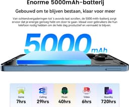 Blackview WAVE 9C Smartphone - 4G Dual SIM - 12 RAM 128GB ROM - Octa Core - 6.56 inch - Android 15 - 32GB TF kaart - Ringhouder Telefoonhoesje - Zwart — thumbnail 8