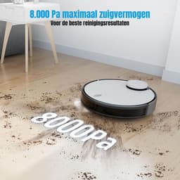 RVV® Robotstofzuiger huisdieren - Robotstofzuiger - Stofzuiger - Wit - 36cm x 36cm x 11cm — thumbnail 2