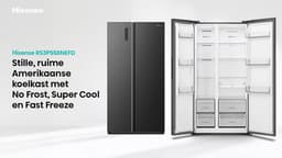 Hisense RS3P558NEFD - Amerikaanse koelkast - No-Frost - 178 cm hoog - 544 liter - Energielabel D - Invriesvermogen 12 kg/24u - Geluidsniveau 37 dB - LED Display - SuperCool - FastFreeze - Deuralarm - Inverter Compressor - Multi Airflow — thumbnail 23