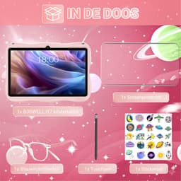 BOSWELL Kindertablet - Kinder Tablet - Kids Tablet - 7 inch - Kindertablet vanaf 3 jaar - Opslag tot 128GB - Android 14 - Ouderlijk Toezicht - Incl. Blauwlichtfilterbril, Touchpen - Roze — thumbnail 7