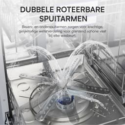 Heinner HDW-FSM60714AXD+++ Vrijstaand Vaatwasser – 14 Couverts – Digitaal Display – 7 Wasprogramma’s – Dual Zone – Automatische Deuropening – RVS – 5 Jaar Garantie — thumbnail 8