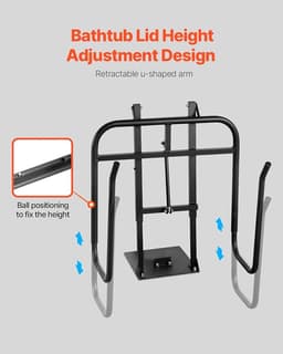 Hydraulischer Spa-Abdeckheber für Whirlpool – Novihome Verstellbarer Whirlpool-Abdecklift 84,9–104,9 cm Höhe, 130–235 cm Breite – Einfach zu bedienen, robust & langlebig — thumbnail 3