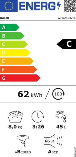 Bosch WIW28542EU - Serie 8 - Engelstalige display - Energielabel C - Zeer stil - ENG Display — thumbnail 2