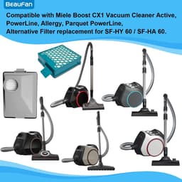 Filter set geschikt voor Miele CX1 Boost - Filter set van 3 stuks –CX FSF HEPA Fijnstoffilter Hygiëne filter (uitblaas) SF HY 60 — thumbnail 2