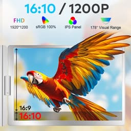 Virello® OneCable 14’’ - Portable Quad Monitor - Inclusief Beschermhoes - Draagbaar Beeldscherm - Draagbare Monitor - Full HD - IPS - Grijs — thumbnail 12