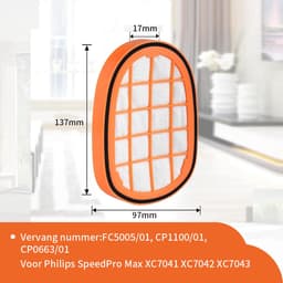 Replacements® filters geschikt voor Philips SpeedPro Max - 8 stuks - vervangt onderdeel FC8009 / CP0663/01 — thumbnail 4