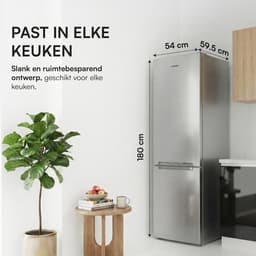 Heinner HC-V288SE++ Koel-vriescombinatie 288 L – Low Frost – Super Freezing – Mechanische Bediening – Omkeerbare Deur – Zilver – 5 Jaar Garantie — thumbnail 8