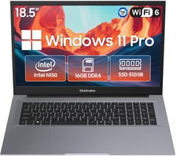Blackview AceBook 10 Laptop - 18,5 inch Full HD - 16 GB DDR4 - 512 GB SSD Intel N150 - WiFi 6 Windows 11 Pro Notebook - Intel® Graphics - Grijs — thumbnail 1