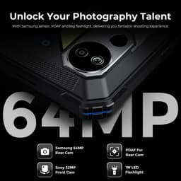 FOSSiBOT DT2 robuuste tablet, Android 13, 4G Dual SIM, 10,4'' 1200x2000 IPS-scherm, MTK Helio G99 Octa Core 2,0 GHz, 12 GB RAM 256 GB ROM, WiFi6 Bluetooth5.0, 64 MP + 32 MP camera, 22000 mAh 66 W snelladen, LED-flitser, water-/stof-/schokbestendig — thumbnail 8