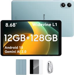 Blackview Tablet - LINK 2 Tablet - 12 GB RAM - 128 GB ROM - 1080P Full HD-video - 8.68 inch - MediaTek Hallo G100 - 5000 mAh - Android 15 - Octa Core - Blauw — thumbnail 1