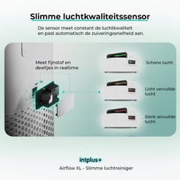 Airflow Luchtreiniger / Air Purifier voor Huisdieren & Allergie - 350 m³/h – HEPA Filter H13 – App bediening & Luchtkwaliteitsensor - intplus+ — thumbnail 7