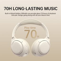 Koptelefoon- bluetooth- Actieve Ruisonderdrukking (ANC) & ENC Microfoon- 70 Uur Batterij- Comfortabele- Over-Ear — thumbnail 9