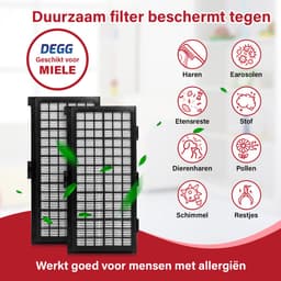 DEGG® - Hepa Filter - Vervangt SF-HA 30 - Geschikt voor Miele - Hepa Airclean Filter - COMBIDEAL - 2 STUK(S) — thumbnail 6