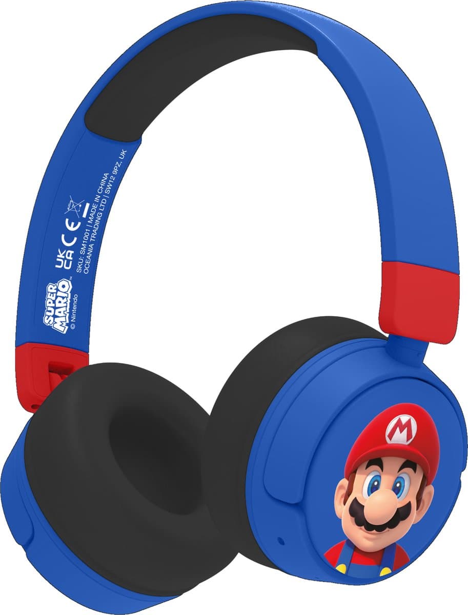 Super Mario - draadloze kinderkoptelefoon - volumebegrenzing - lange batterijduur - microfoon - opvouwbaar - bluetooth — afbeelding 1