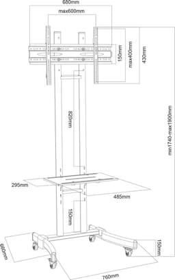 VCM Morgenthaler B-MS 190, Zwart, Zwart, 1 schappen, 485 mm, 295 mm, 1900 mm — thumbnail 7