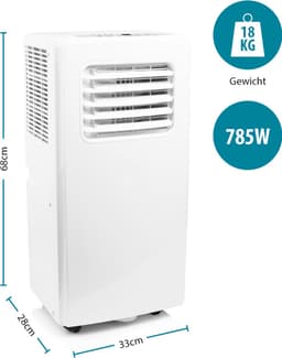 Tristar AC-5477 Mobiele Airconditioner 7000 BTU – 3-in-1 Airco, Ventilator & Ontvochtiger – Voor Ruimtes tot 25 m² – Timer – Wit — thumbnail 3