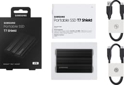 Samsung Portable T7 Shield - Externe SSD - USB C 3.2 - Inclusief USB C en USB A kabel - Geschikt voor iPhone USB C - 2 TB - Zwart — thumbnail 9