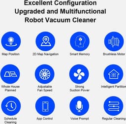 LIECTROUX® Model M7S PRO Robot Stofzuiger, Droog en Nat Dweilen Combo, Smart Mapping, WiFi App, 4KPa Zuigkracht, Borstelloze Motor, Werkt met Alexa en Google Assistant, Ideaal voor Huisdierhaar, Tapijt, Harde Vloer — thumbnail 6