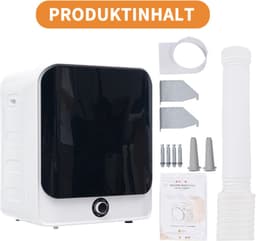 Uitlaatgasdroger, RVS droger, 3kg, feitelijk tot 4,5kg, 830W, meervoudige filtratie, 5 programma's. Bescherming tegen oververhitting, wandmontage [Energieklasse C] — thumbnail 11