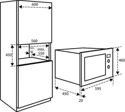 Inventum IMC6125F - Inbouw combi-oven - Hetelucht - Magnetron - Grill - 25 liter - 45 cm hoog - Tot 220 graden - RVS/Zwart — thumbnail 9