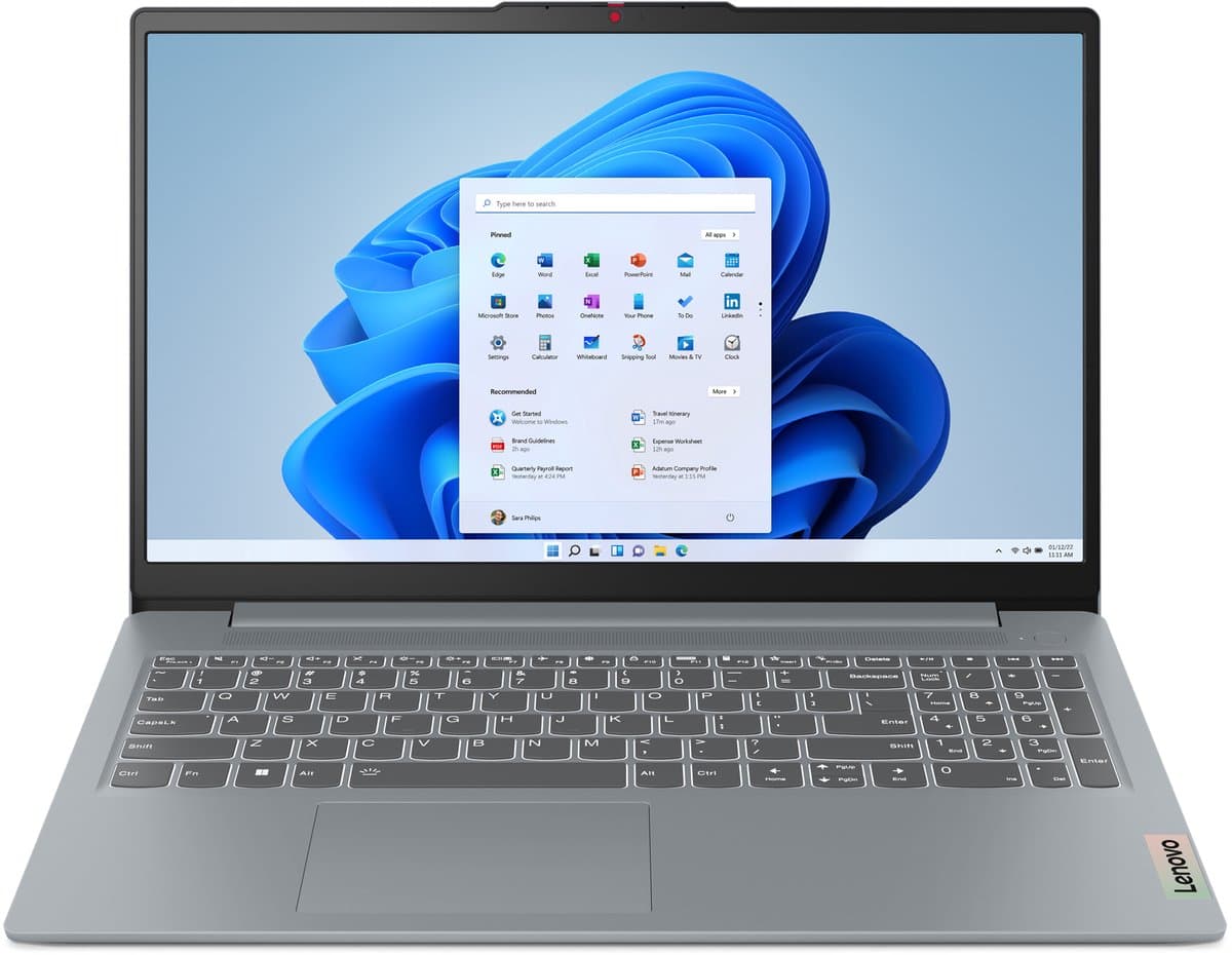Lenovo IdeaPad Slim 3 15IAN8 - Laptop - Intel N100 - 4GB/128GB - inclusief 1 jaar Office - Windows 11 S Mode — afbeelding 1