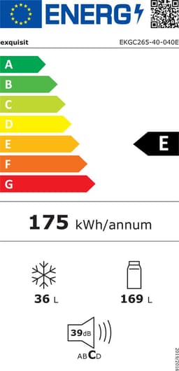 Exquisit EKGC265-40-040E - Koel-vriescombinatie - Inbouw - 202 liter - Wit — thumbnail 8